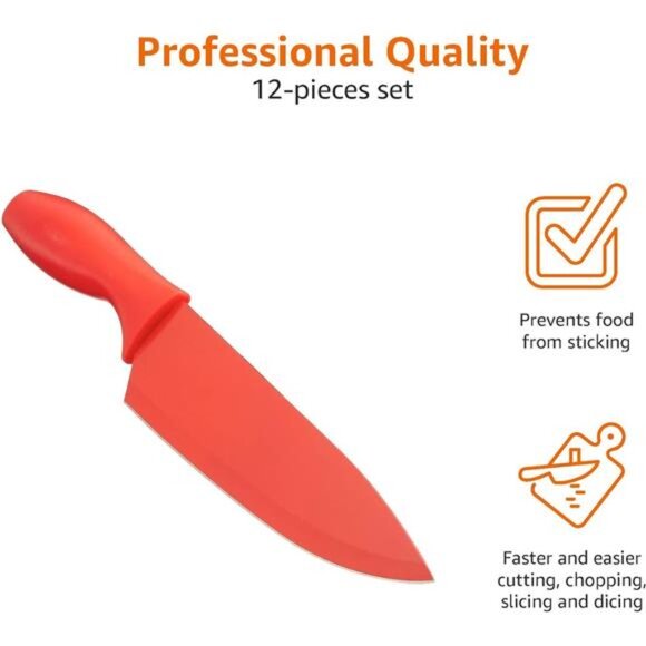 Kitchen 12-Piece Knife Set, 6 Knives with 6 Blade Guards - Picture 4 of 10